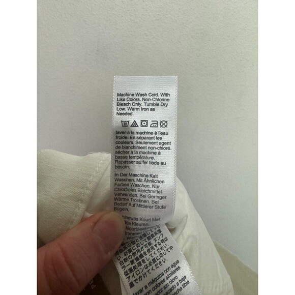 Madewell Sz 35 Petite 10" High-Rise Skinny Jeans Pure White Step-Hem Edition NWT - Picture 15 of 15